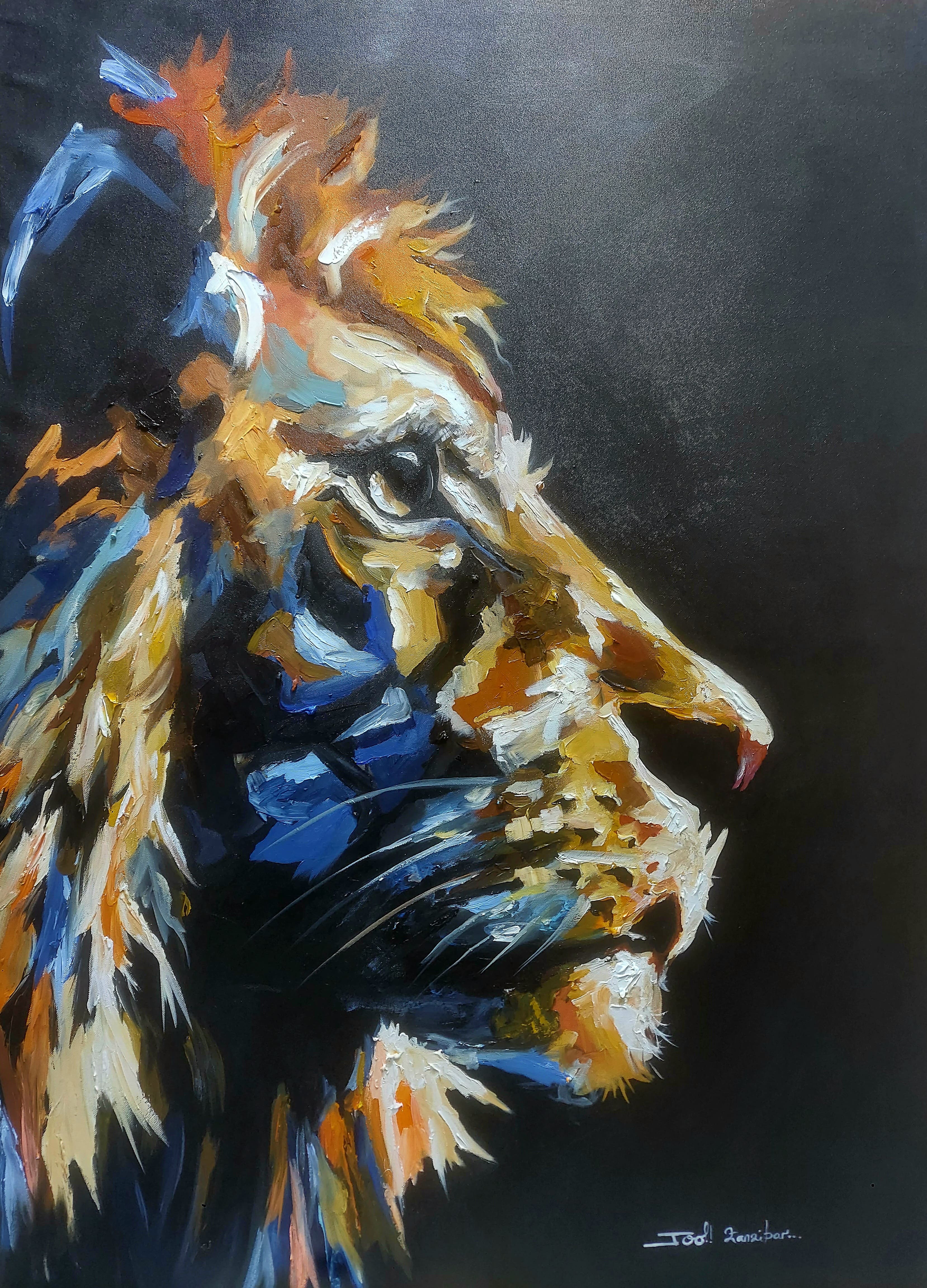 Majestic Gaze captures the colorful of strong lione.